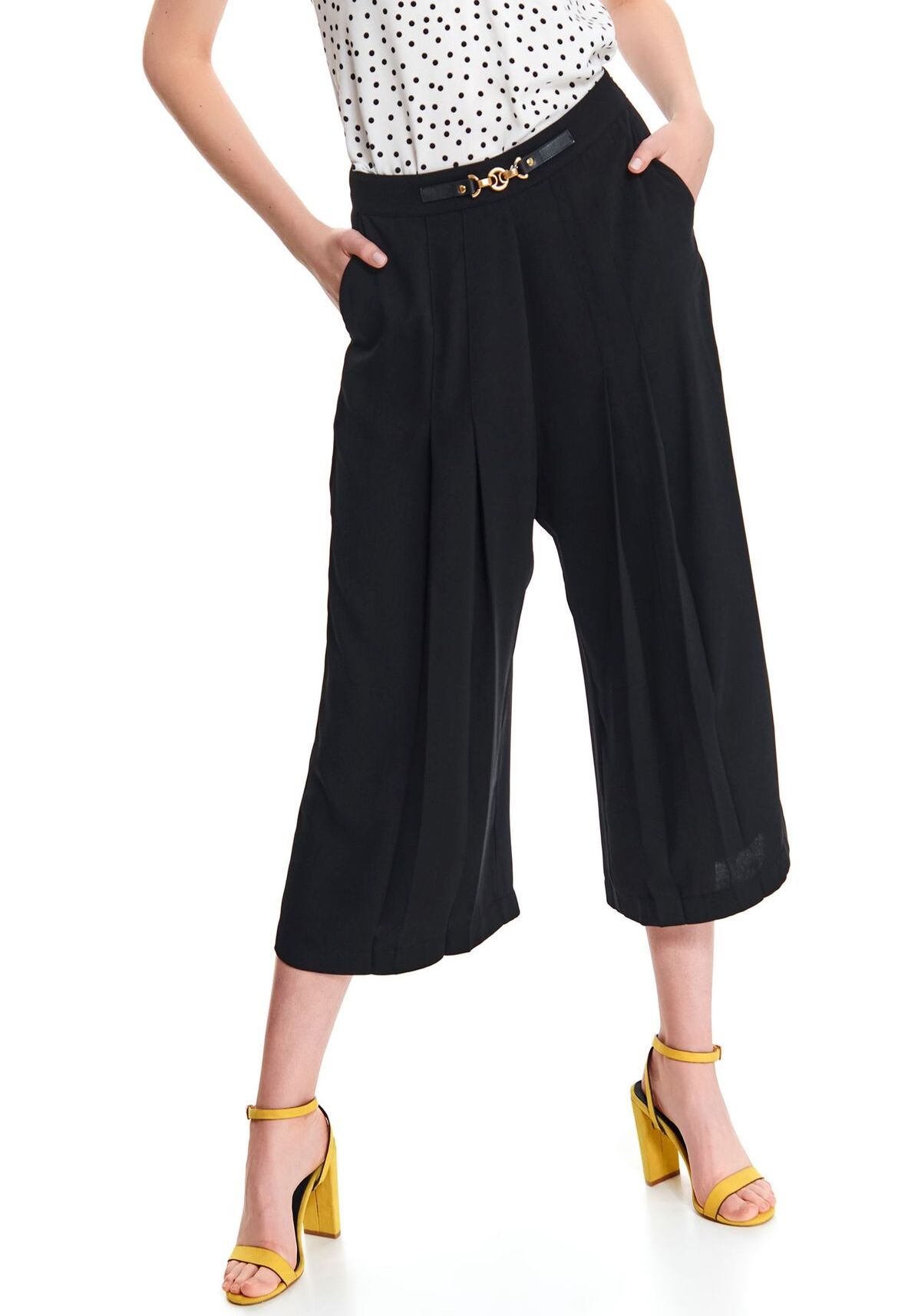 Pantaloni 3/4 femei, TOP SECRET, SSP3547, Negru