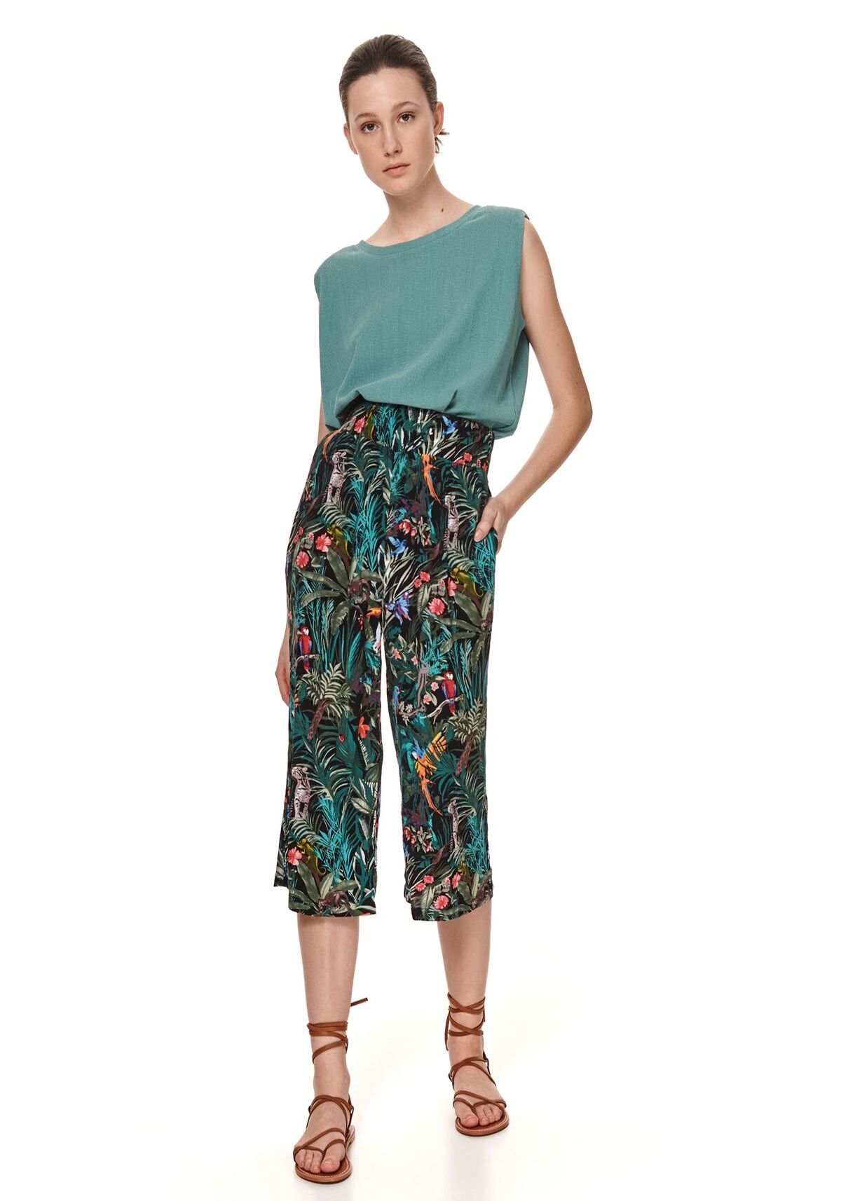 Pantaloni 3/4 femei, TOP SECRET, SSP3580, Negru