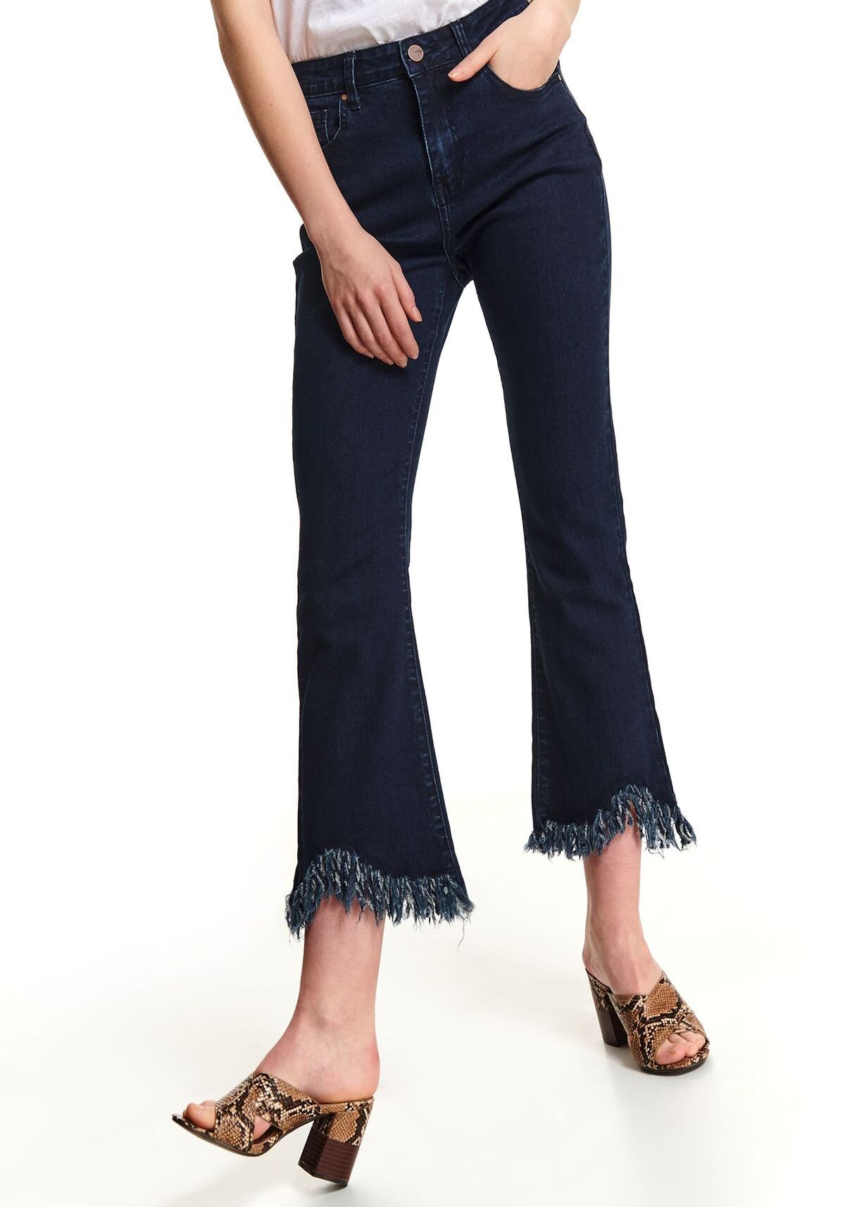 Pantaloni femei, TOP SECRET, SSP3508, Albastru inchis