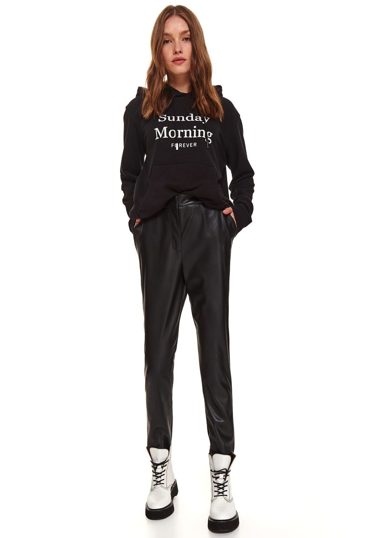 Pantaloni femei, TOP SECRET, SSP3596, Negru