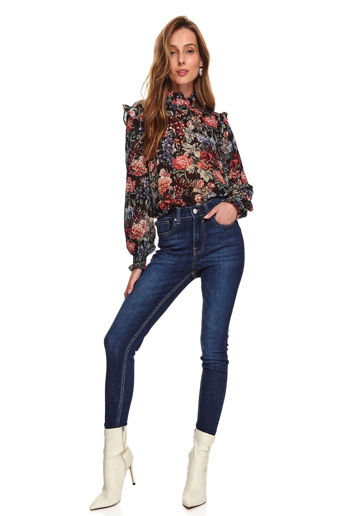 Pantaloni femei, TOP SECRET, SSP3602, Albastru inchis