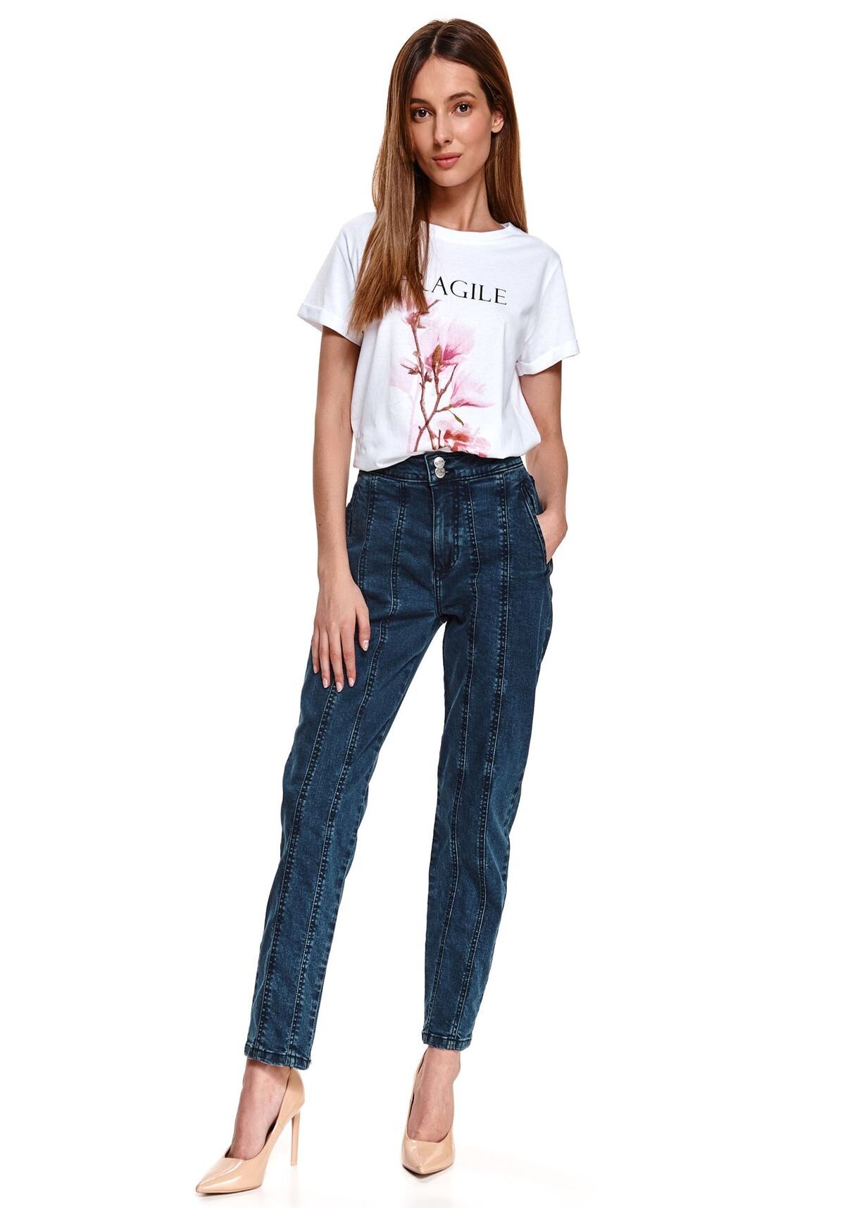 Pantaloni femei, TOP SECRET, SSP3736, Albastru