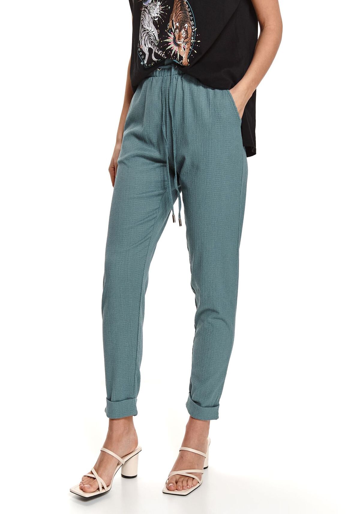 Pantaloni femei, TOP SECRET, SSP3768, Gri