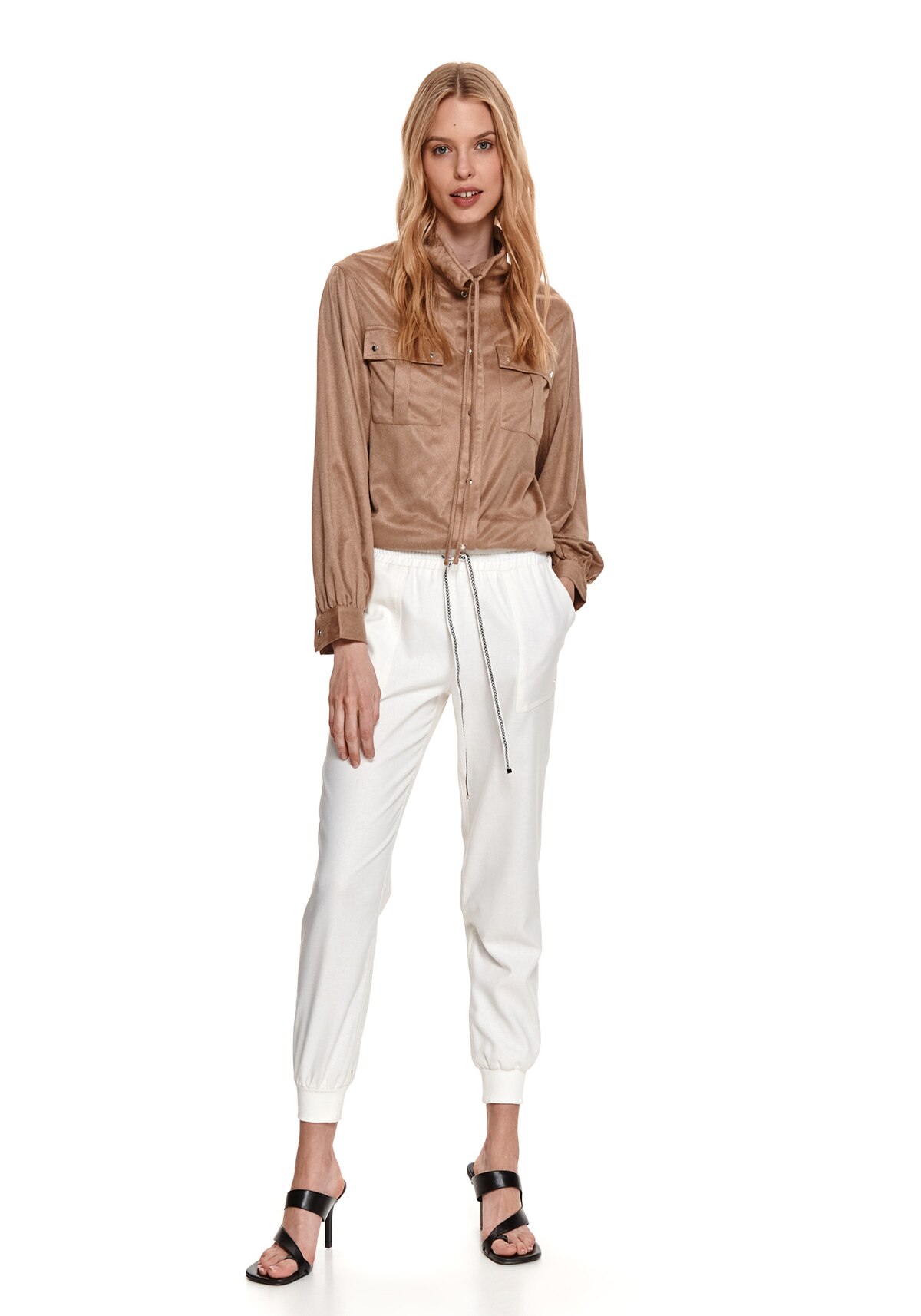 Pantaloni femei, TOP SECRET, SSP3771, Alb