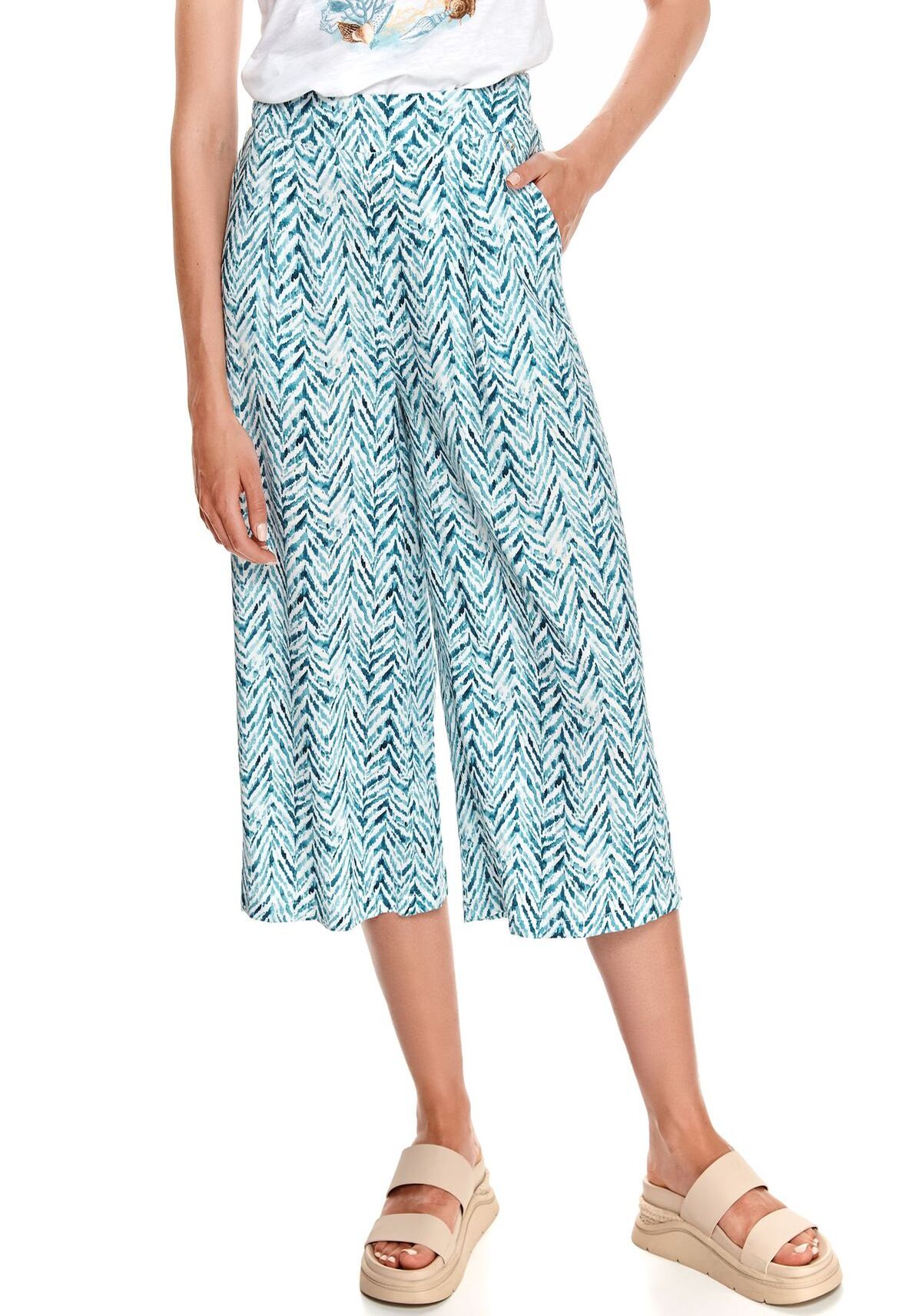 Pantaloni femei, TOP SECRET, SSP3826, Alb