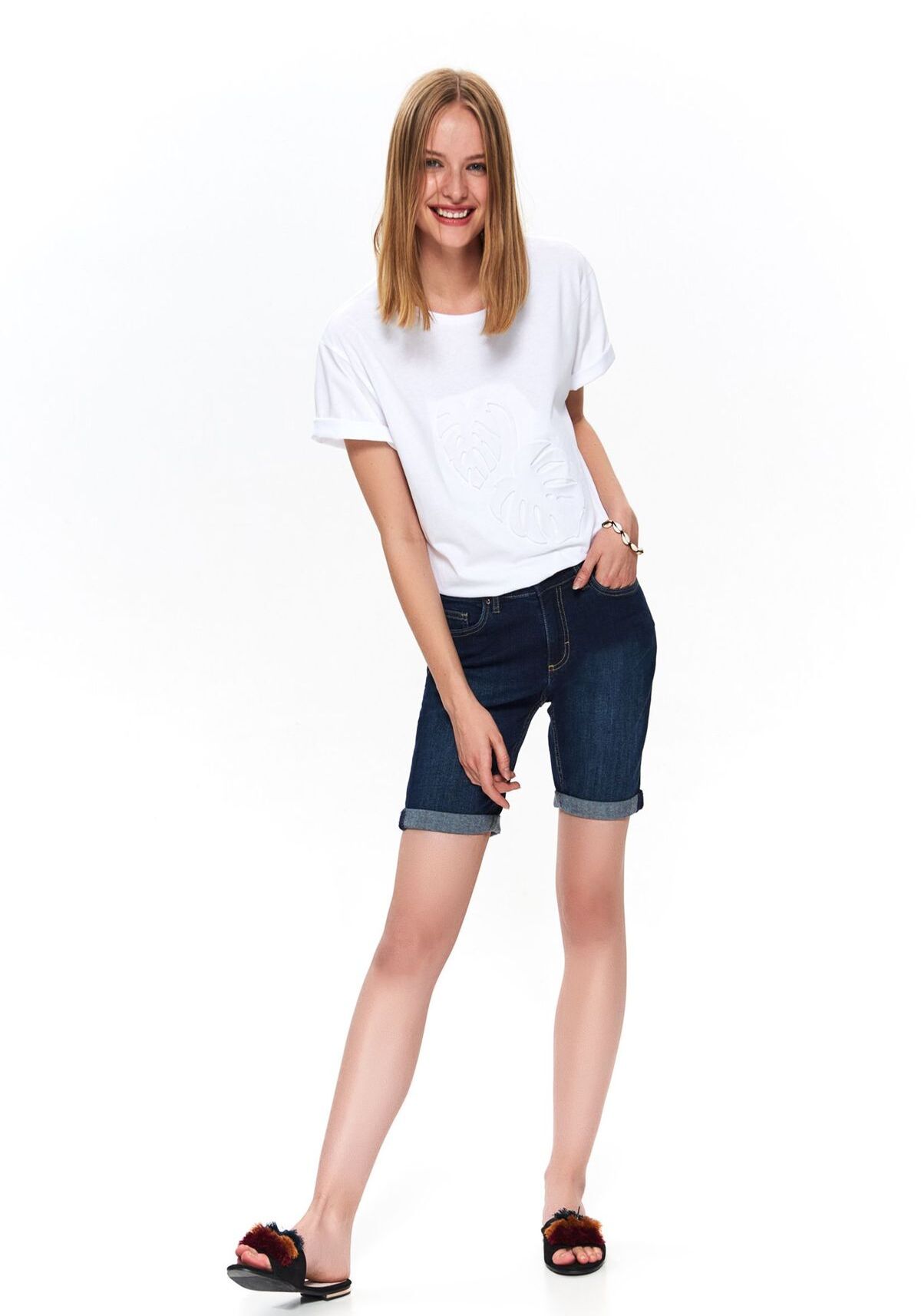 Pantaloni scurti femei, TOP SECRET, SSZ0952, Albastru, 34