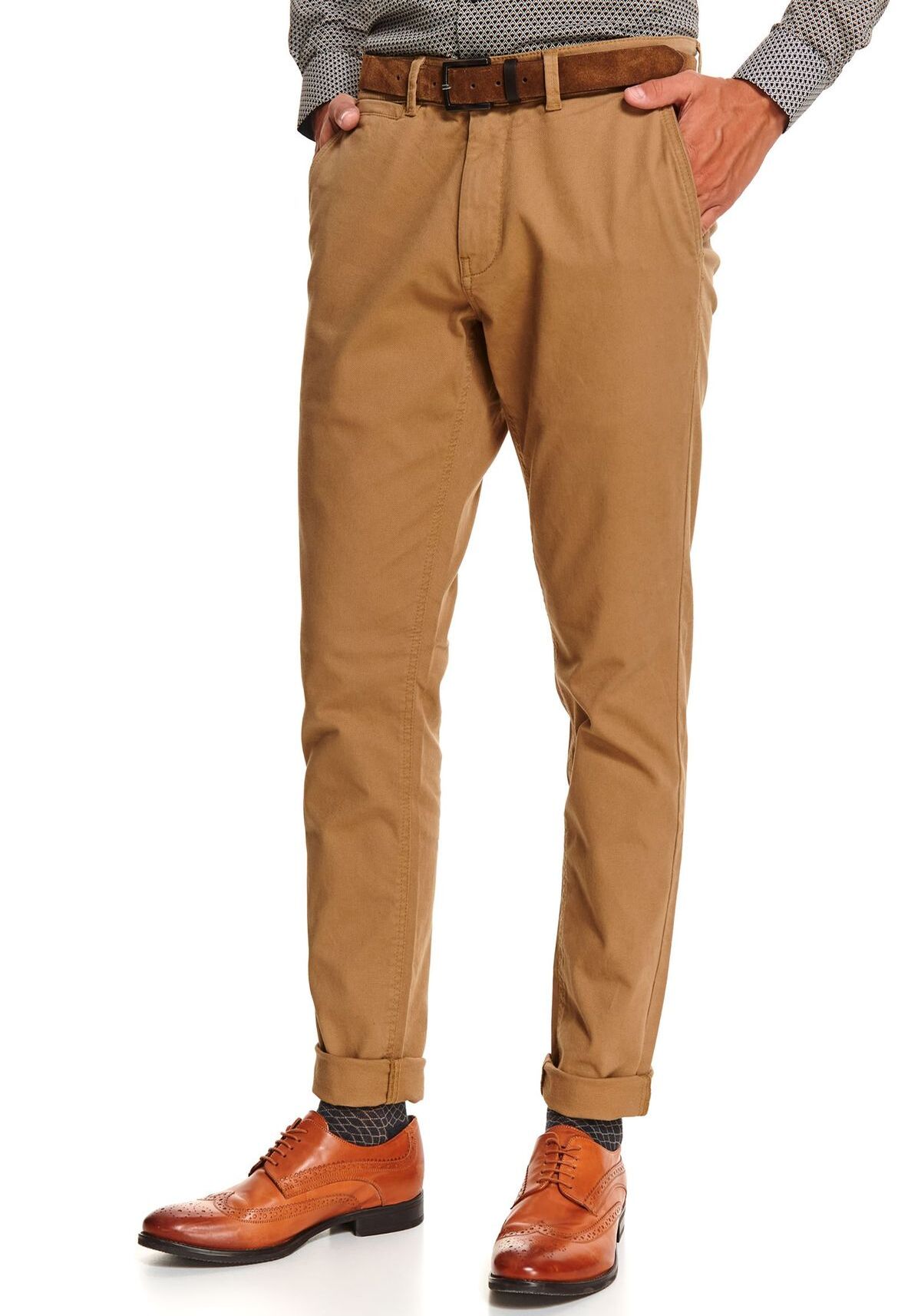 Pantaloni barbati, TOP SECRET, SSP3599, Maro, 31