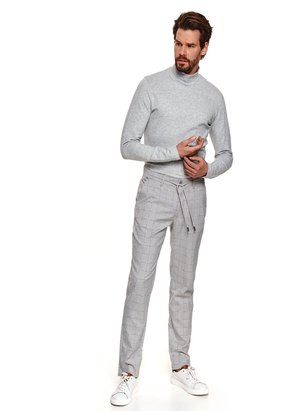 Tricou cu maneci lungi pentru barbati, TOP SECRET, SPL0445, Gri