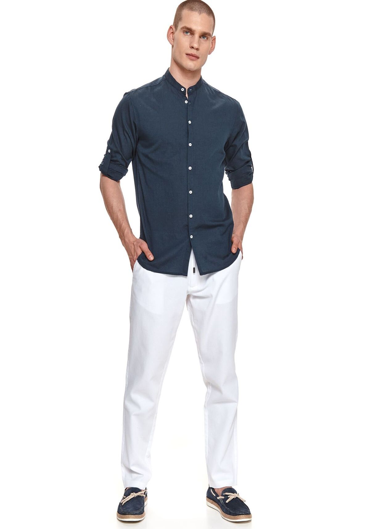 Pantaloni barbati, TOP SECRET, SSP3803, Alb