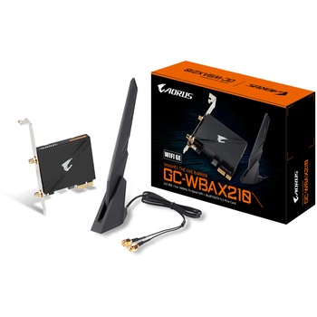Adaptor wireless Gigabyte AORUS WBAX210, WLAN 802.11ax + BT 5.2, MU-MIMO, Wi-Fi 6E Adaptor wireless Gigabyte AORUS WBAX210, WLAN 802.11ax + BT 5.2, MU-MIMO, Wi-Fi 6E
