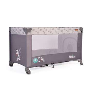 Patut cu stelute/Loc de joaca Africa, Ferestre mari cu plasa, Usor de transportat, Gri Patut cu stelute/Loc de joaca Africa, Ferestre mari cu plasa, Usor de transportat, Gri