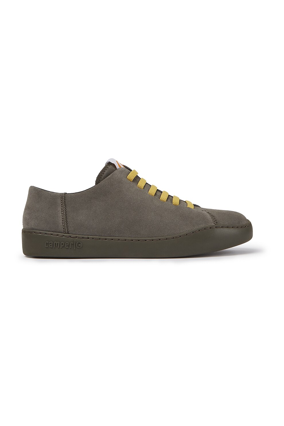 Camper, Pantofi sport din piele intoarsa cu varf rotund, Verde forest