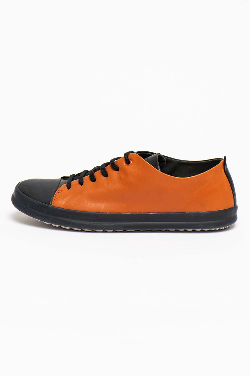 Camper, Pantofi sport din piele cu model colorblock Twins, Negru/Maro inchis