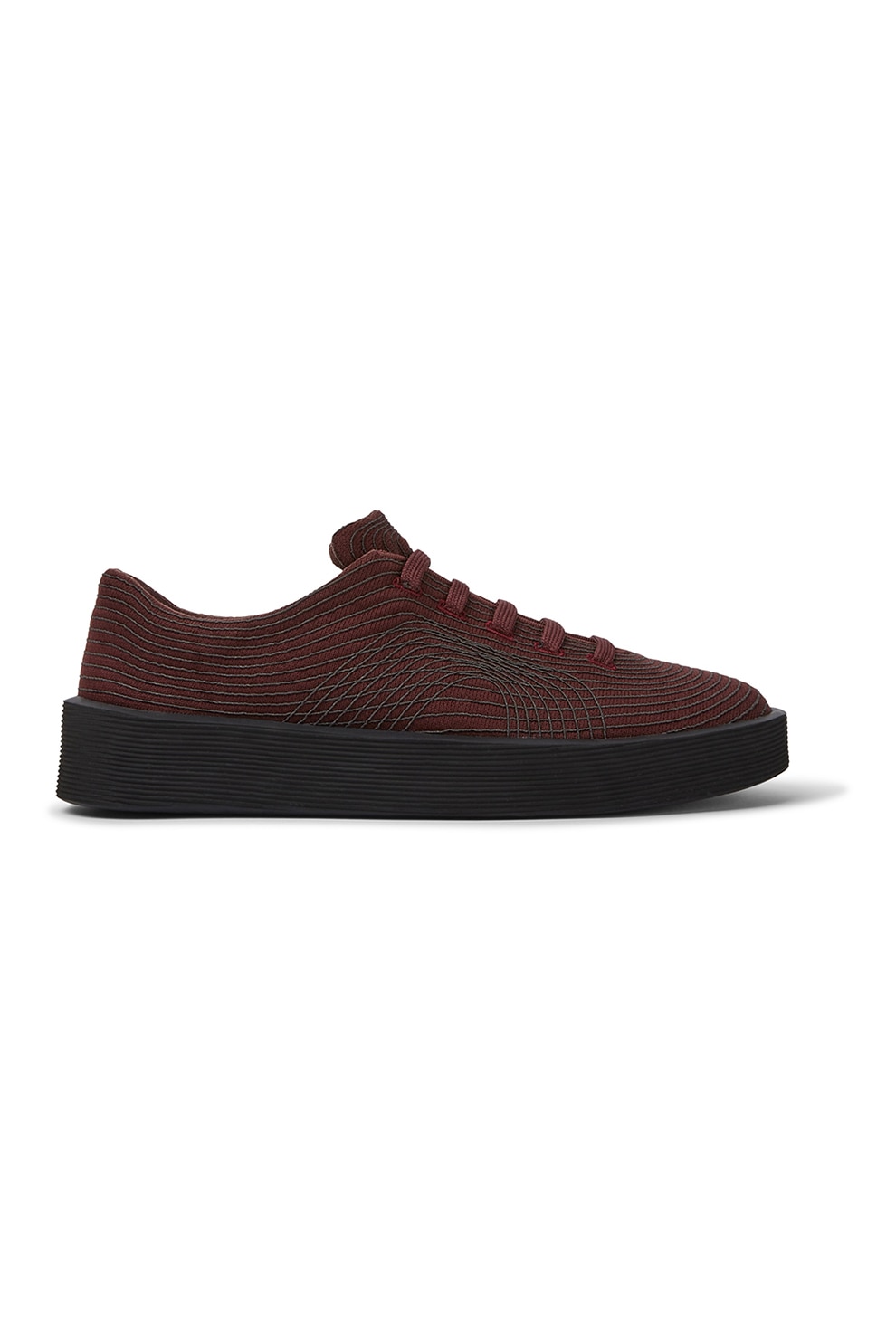 Camper, Pantofi sport din material textil cu varf rotund, Rosu Bordeaux