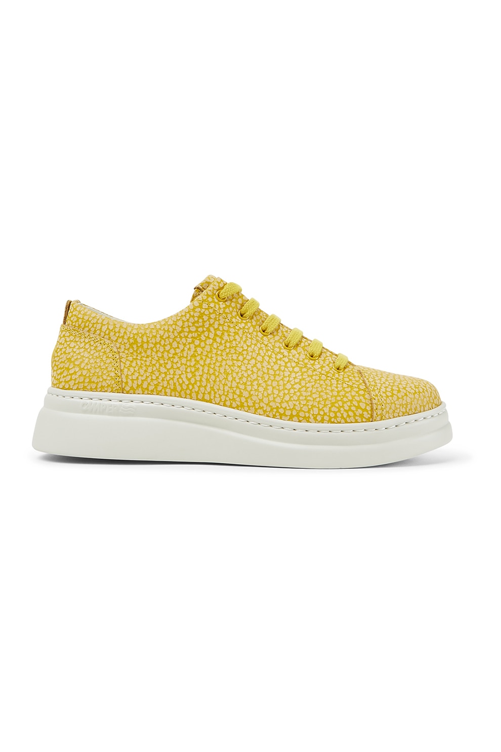 Camper, Pantofi sport din piele cu talpa wedge, Galben