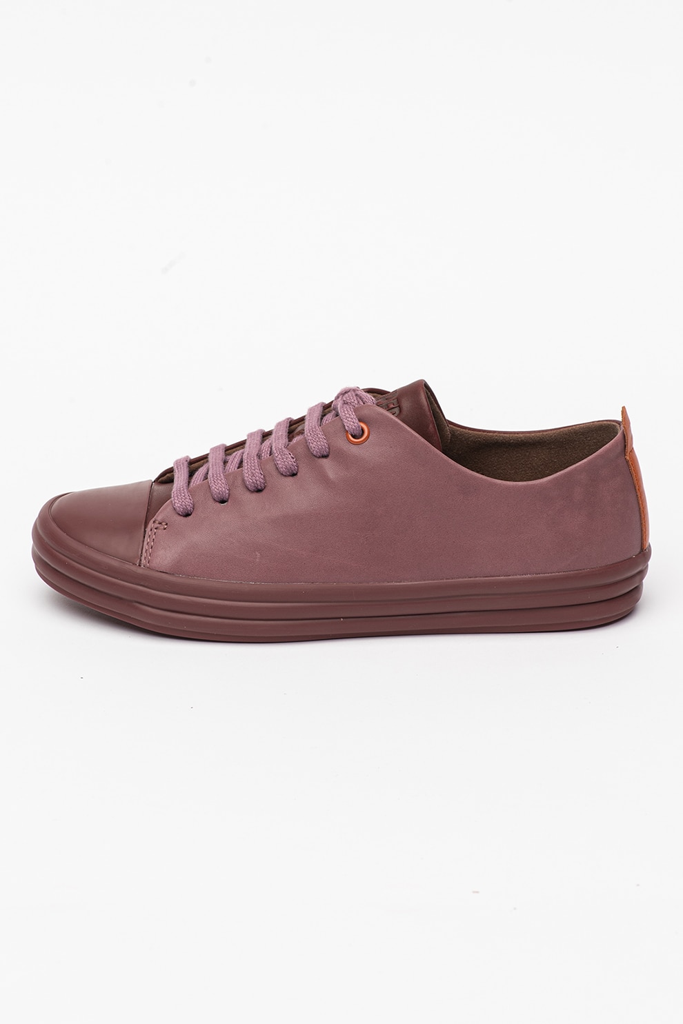 Camper, Tenisi de piele cu garnituri contrastante Twins, Oranj/violet tyrian
