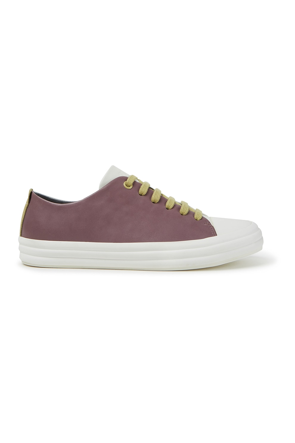 Camper, Pantofi sport din piele cu model colorblock, Alb/Violet prafuit