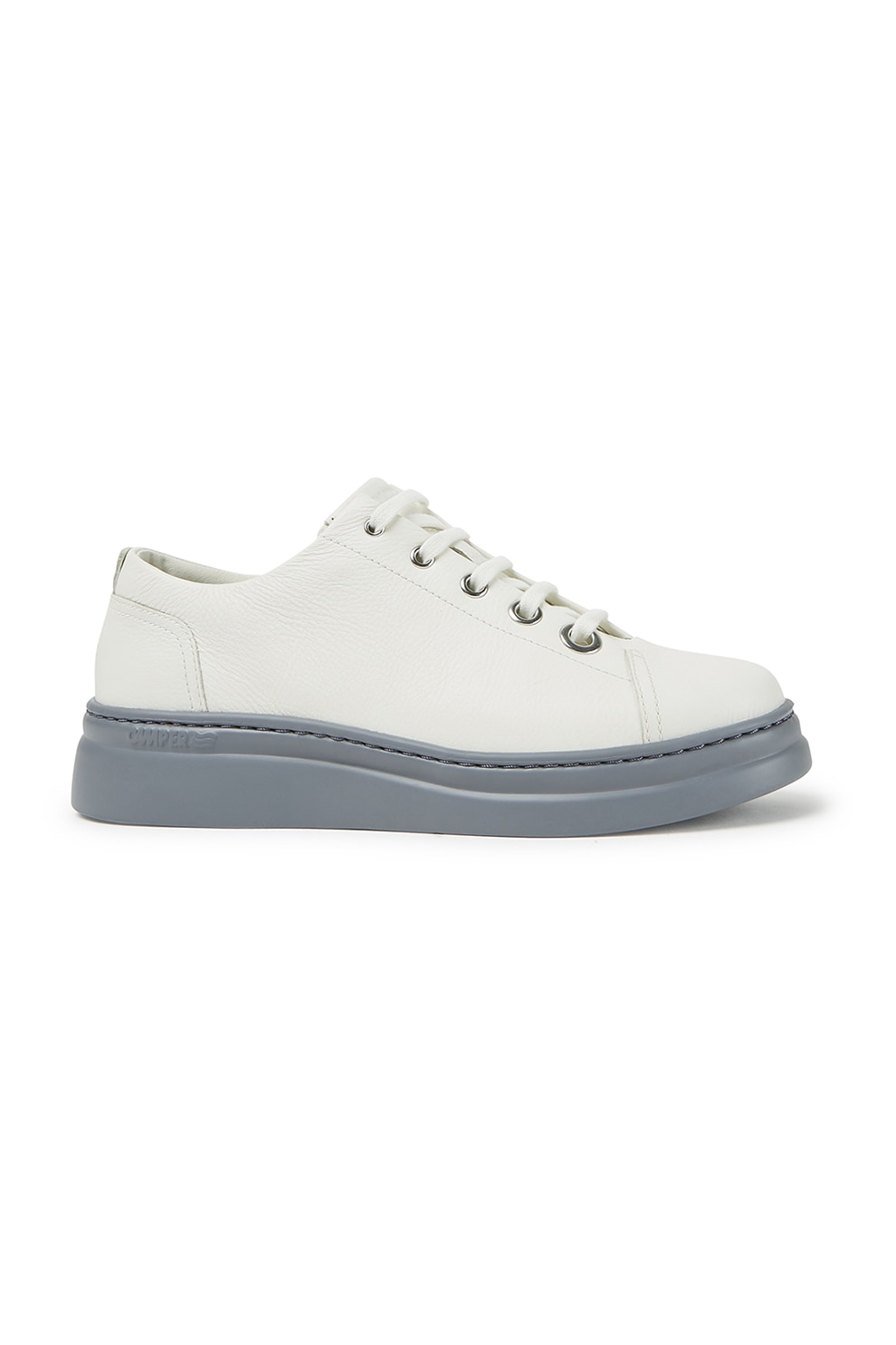 Camper, Pantofi sport din piele Twins, Alb/Gri