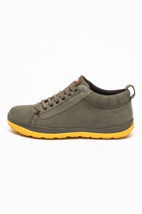 Camper, Pantofi casual din piele cu talpa Gore-Tex®&Michelin® Peu Pista, Verde militar, 42