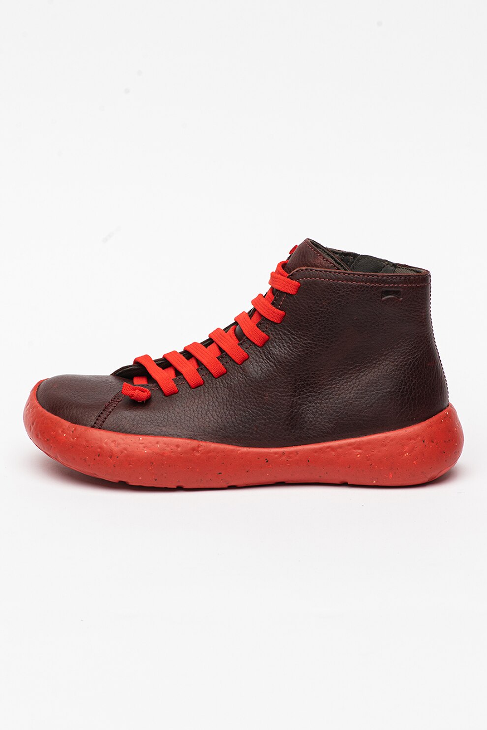 Camper, Pantofi sport mid-high cu aspect texturat Peu, Coniac