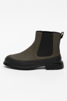 Camper, Ghete Chelsea de piele Pix, Verde militar Camper, Ghete Chelsea de piele Pix, Verde militar