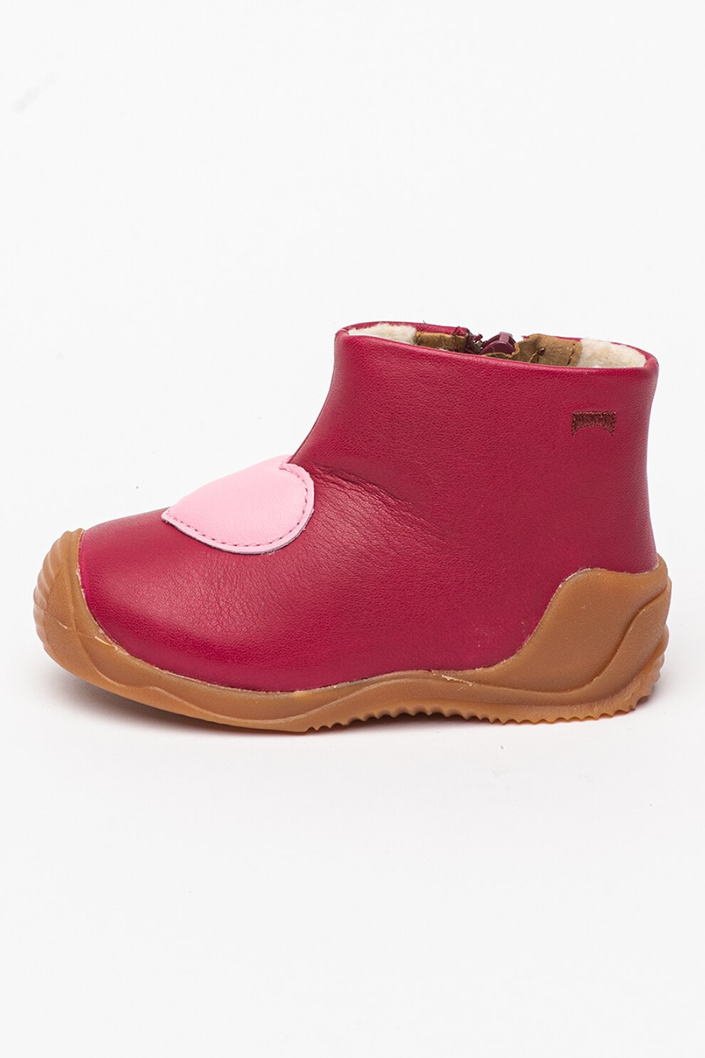 Camper, Ghete de piele cu detalii cu inimi Tws, roz fandango, oranj