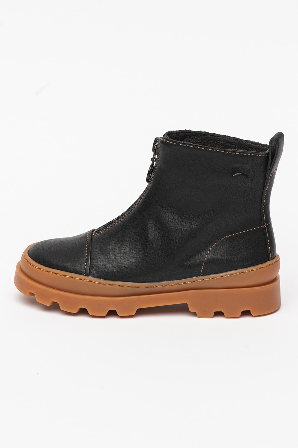 Camper, Ghete de piele cu aspect contrastant Brutus, Negru