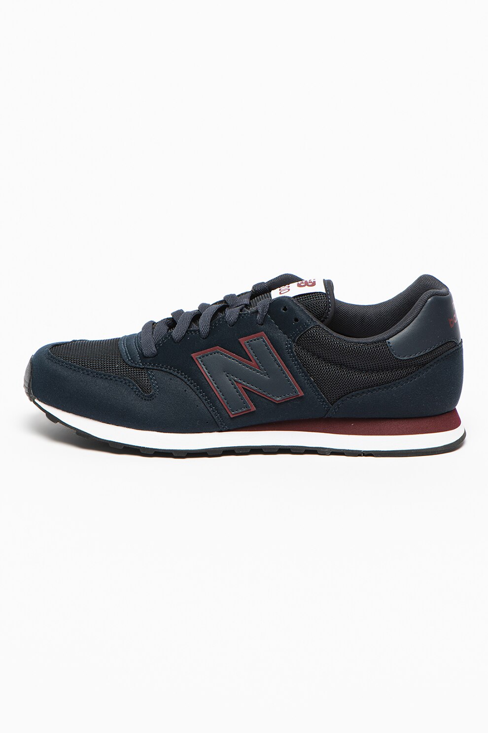 New Balance, Pantofi sport cu logo 500 Classics, Bleumarin