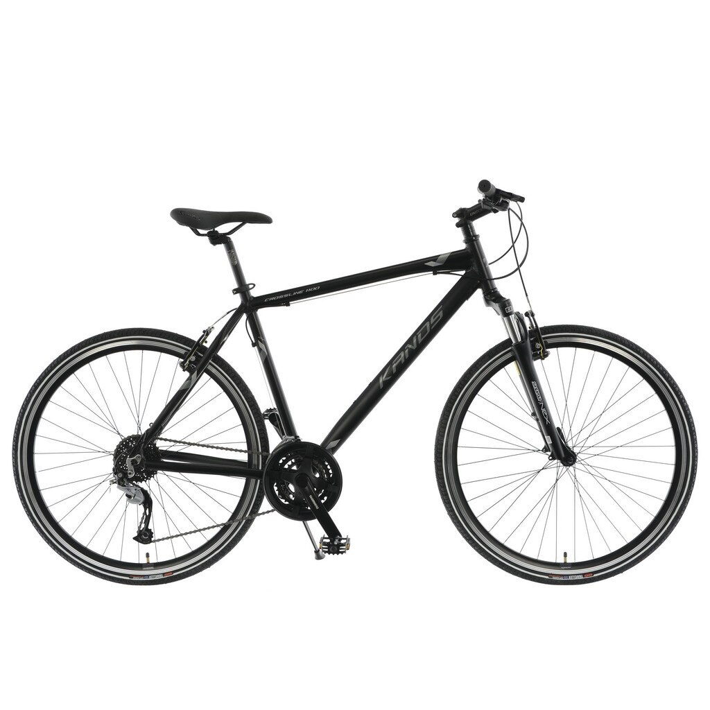 Bicicleta Aluminiu Barbati Kands Crossline 1100 Aluminiu Barbati Roata 28'' 24 viteze Negru 21 inch - 182 cm - 200 cm inaltime