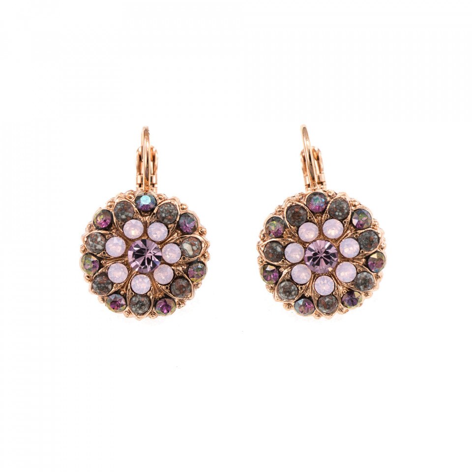 Cercei placati cu Aur roz de 24K, Cristale Swarovski, Guardian Angel by Roxannes - Mariana Jewellery, Roz 1029-1022RG6