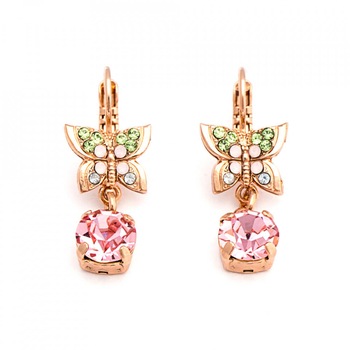 Cercei placati cu Aur roz de 24K, Cristale Swarovski, Eternity by Roxannes - Mariana Jewellery, Multicolor 1154-1028RG6 Cercei placati cu Aur roz de 24K, Cristale Swarovski, Eternity by Roxannes - Mariana Jewellery, Multicolor 1154-1028RG6