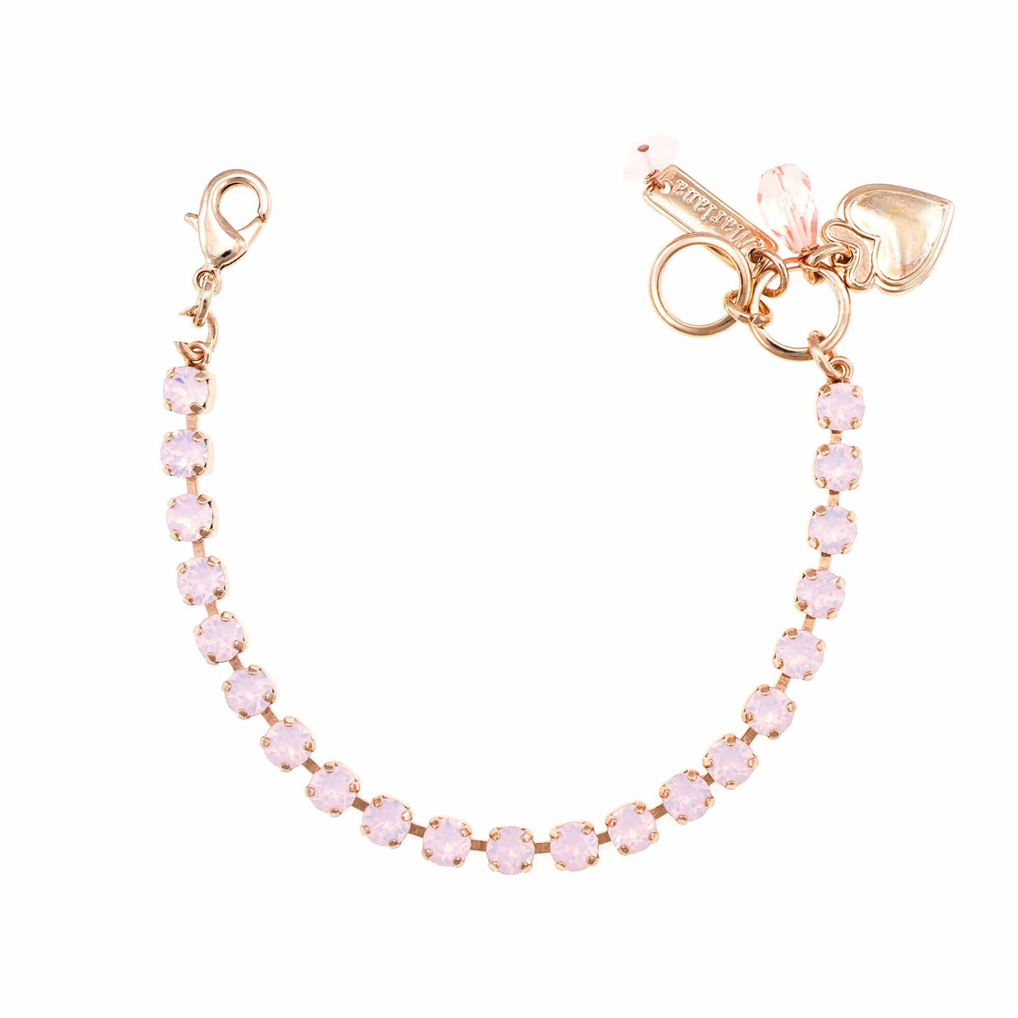 Bratara placata cu Aur roz de 24K, Cristale, Rose by Roxannes - Mariana Jewellery, Roz 4000-395395RG