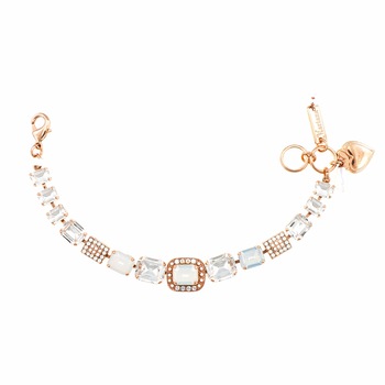 Bratara placata cu Aur roz de 24K, Cristale, Forever by Roxannes - Mariana Jewellery, Alb 4040/7-5087RG Bratara placata cu Aur roz de 24K, Cristale, Forever by Roxannes - Mariana Jewellery, Alb 4040/7-5087RG