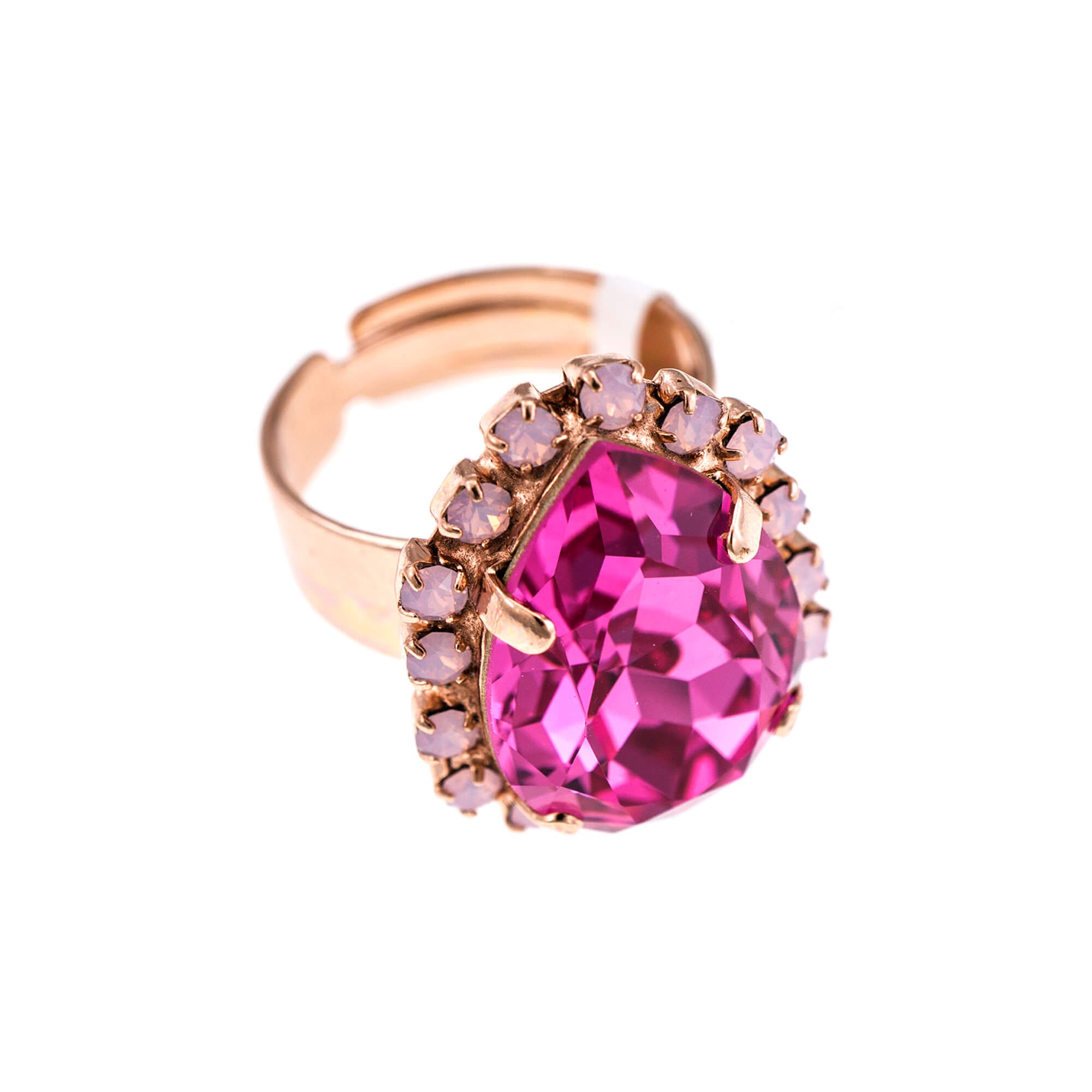 Inel placat cu Aur roz de 24K, Cristale, Pina Colada by Roxannes - Mariana Jewellery, Vernil/Roz 7098-1063RG