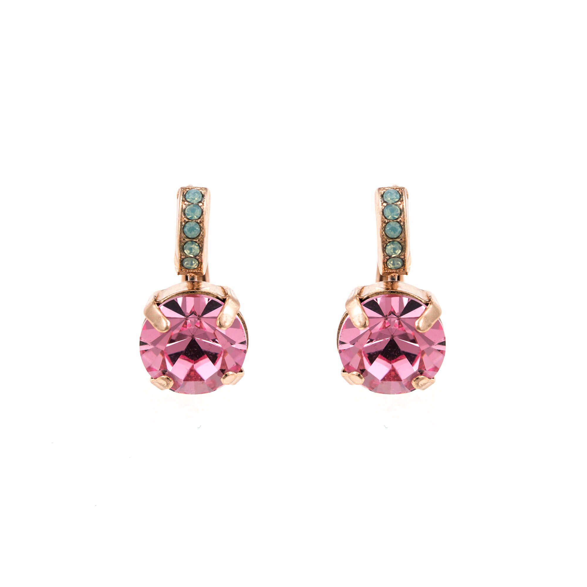 Cercei placati cu Aur roz de 24K, Cristale, Pina Colada by Roxannes - Mariana Jewellery, Verde/Lila√ï√Ö 1056-1063RG6