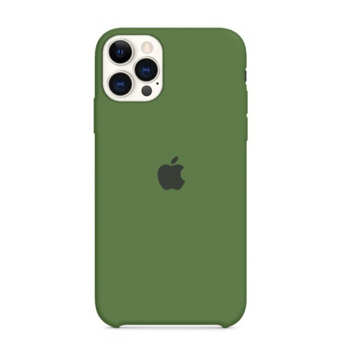 Силиконов Кейс за Apple iPhone 12 Pro Max, Противоударен, Тъмнозелен