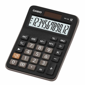 Calculator de birou Casio MX-12B, 12 digits, Negru Calculator de birou Casio MX-12B, 12 digits, Negru