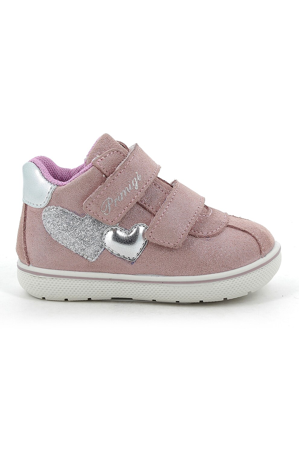 Primigi, Pantofi sport de piele intoarsa cu inchidere cu velcro, Roz prafuit