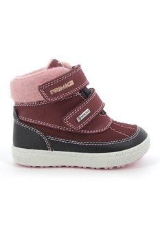 Primigi, Ghete de piele cu velcro, Rosu bordeaux/Negru, 29 EU Primigi, Ghete de piele cu velcro, Rosu bordeaux/Negru, 29 EU