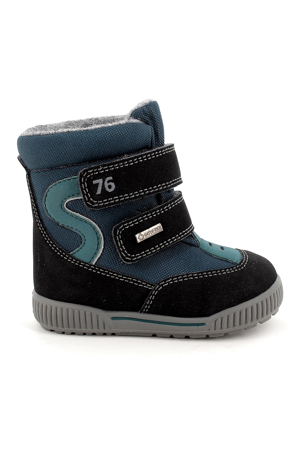 Primigi, Ghete cu velcro, Negru/Albastru petrol