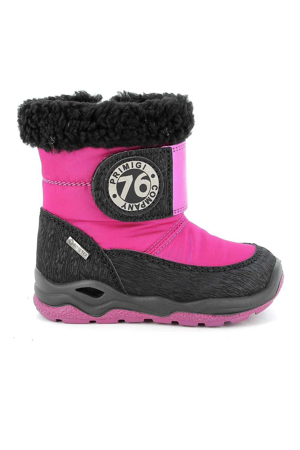 Primigi, Ghete cu garnitura de blana shearling sintetica, Roz/Negru