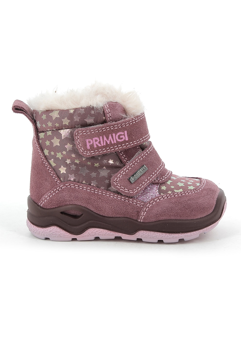 Primigi, Ghete cu imprimeu si insertii de piele intoarsa, Lila prafuit, 29 EU