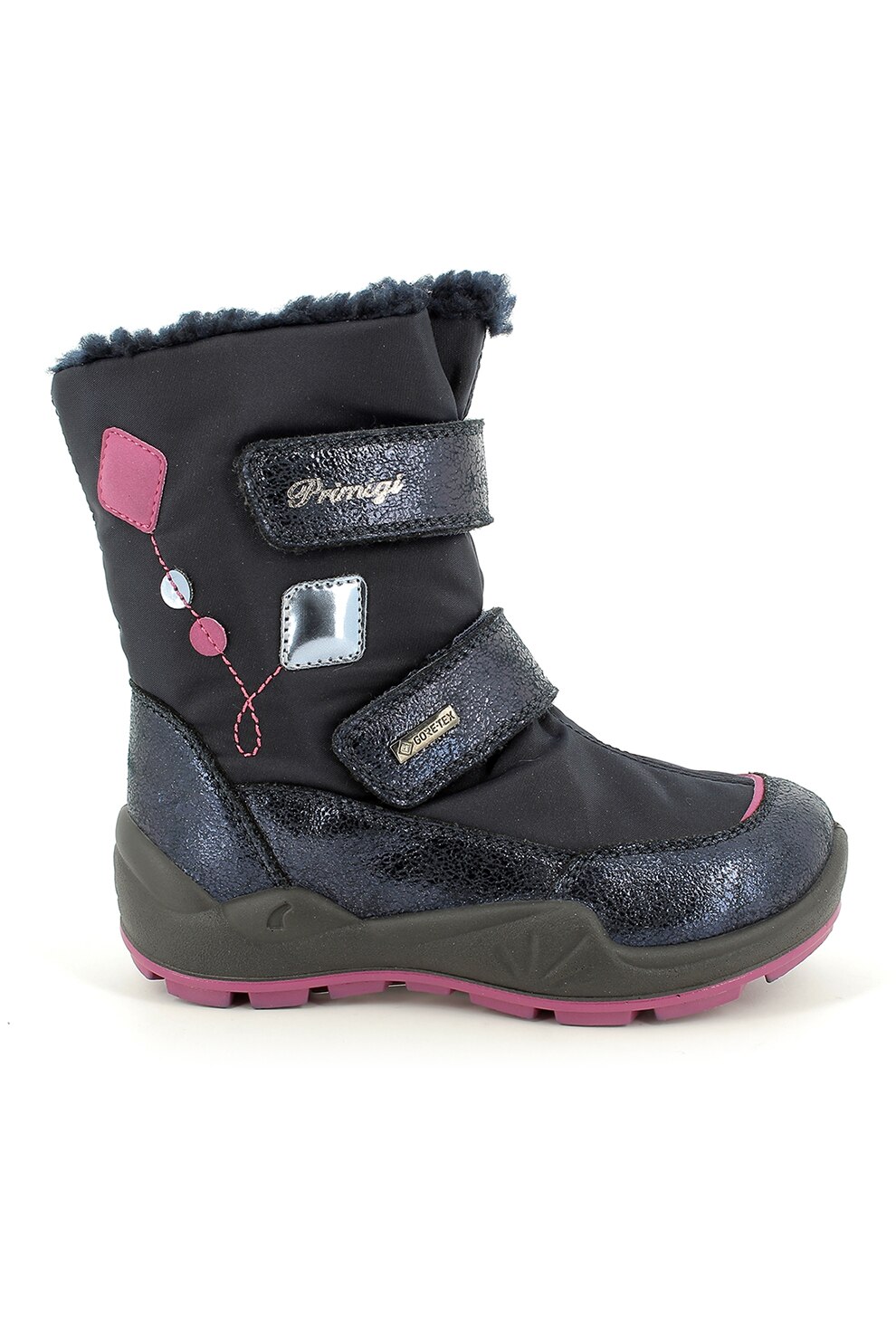 Primigi, Cizme mid-calf de iarna de piele intoarsa, Bleumarin