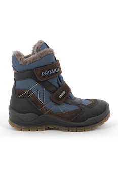 Primigi, Ghete impermeabile cu velcro si garnituri de piele intoarsa, Maro inchis/Albastru Primigi, Ghete impermeabile cu velcro si garnituri de piele intoarsa, Maro inchis/Albastru