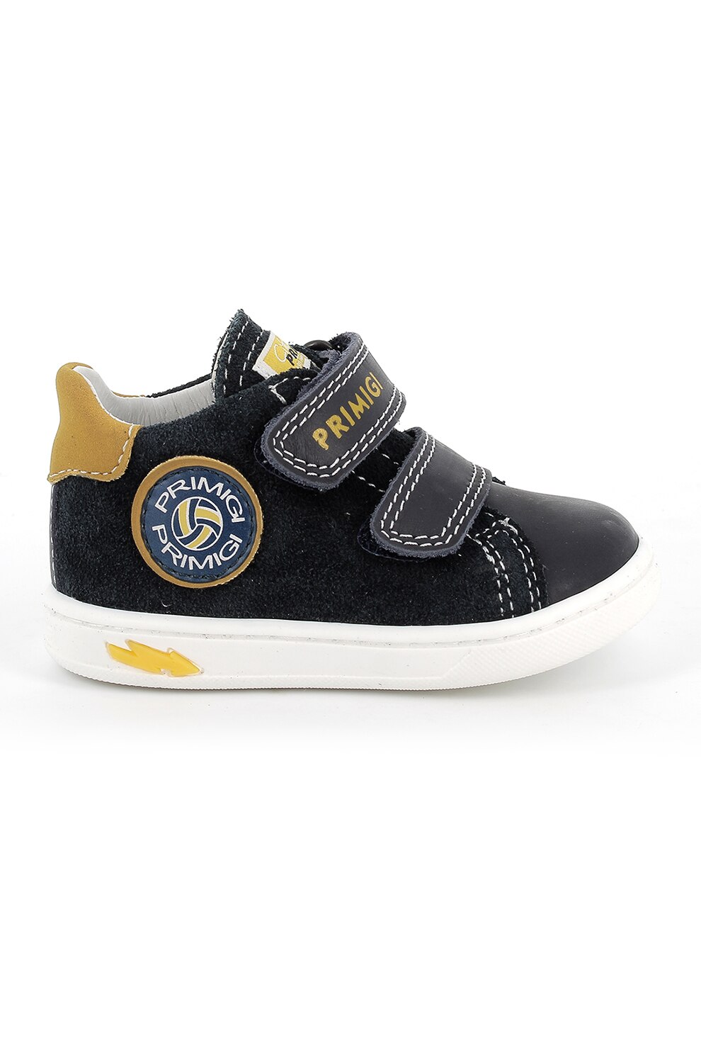 Primigi, Pantofi sport cu aplicatie logo si velcro, Bleumarin