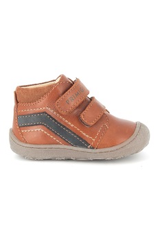 Primigi, Pantofi sport de piele cu insertii de piele intoarsa, Maro Primigi, Pantofi sport de piele cu insertii de piele intoarsa, Maro