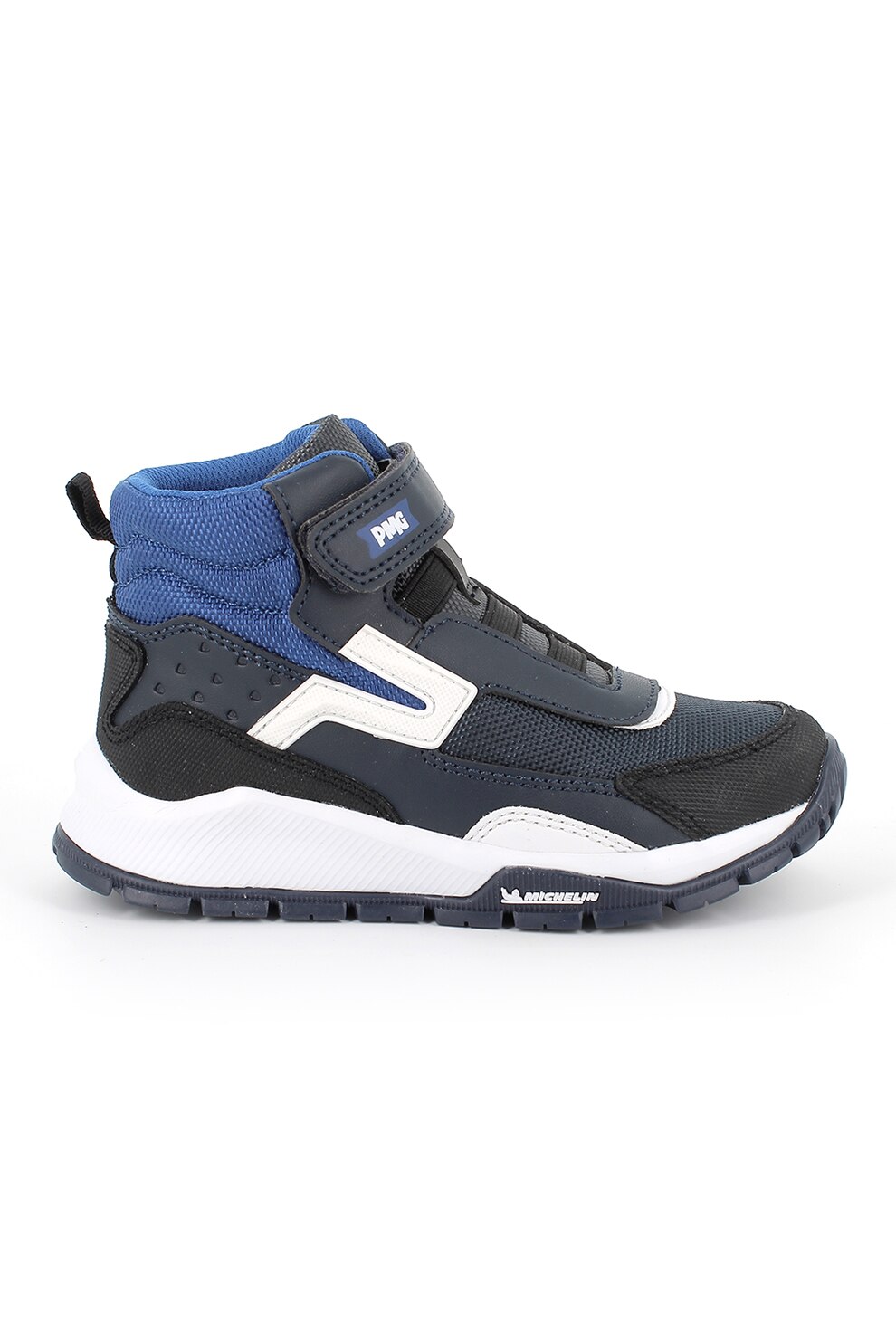 Primigi, Ghete cu inchidere velcro si sireturi elastice, Bleumarin