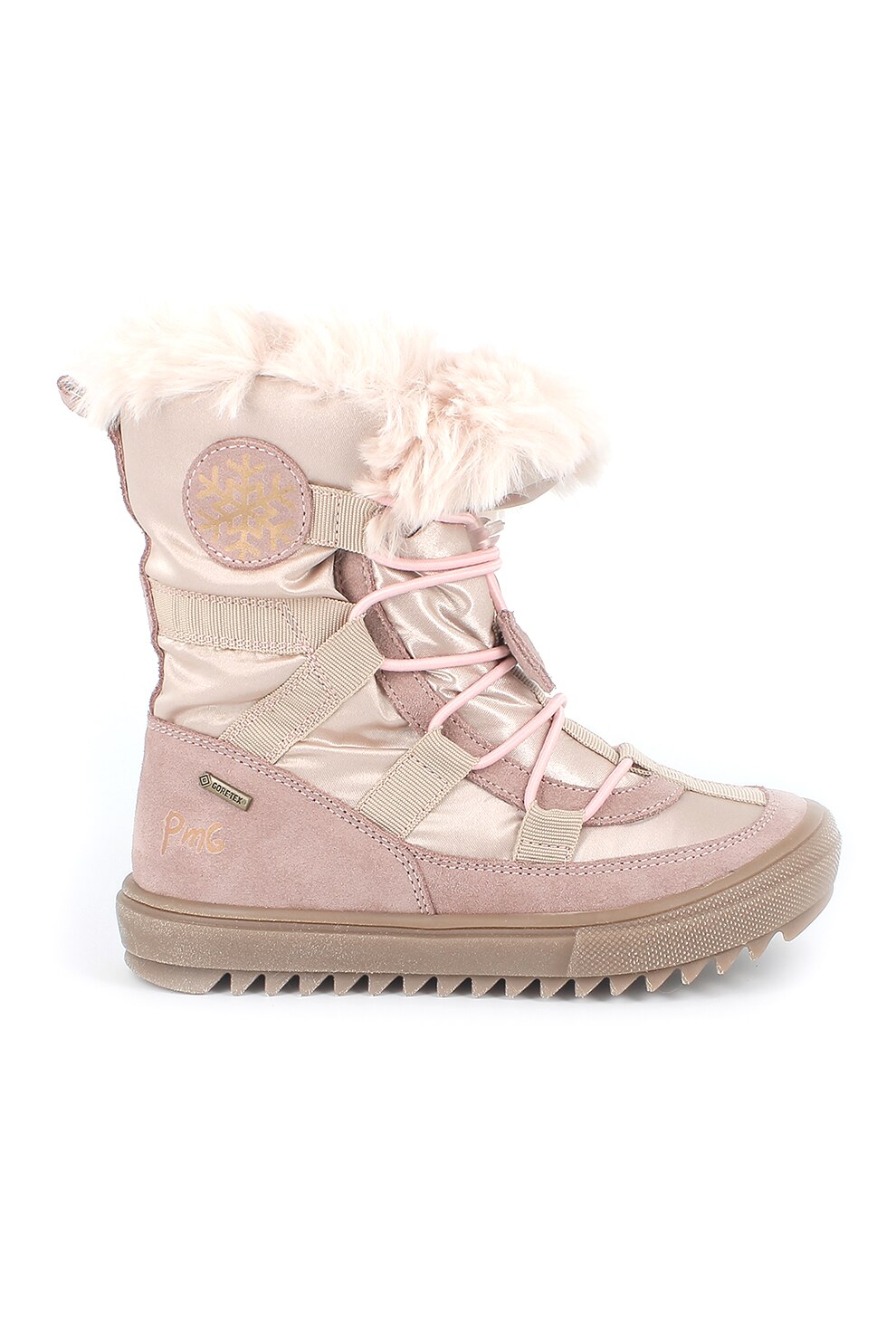 Primigi, Ghete mid-calf cu insertii de piele intoarsa, Piersica