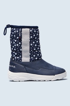 Pepe Jeans London, Ghete medii cu imprimeu, Bleumarin/Alb Pepe Jeans London, Ghete medii cu imprimeu, Bleumarin/Alb