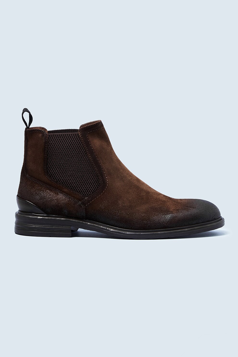 Pepe Jeans London, Ghete Chelsea de piele, Maro inchis/Negru